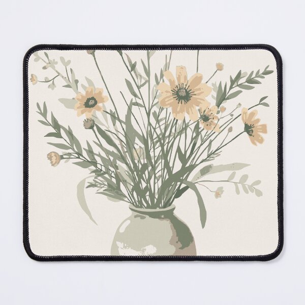 Item preview, Minimalist Wildflower Bouquet in Ceramic Vase Illustration designed and sold by Vermeli.