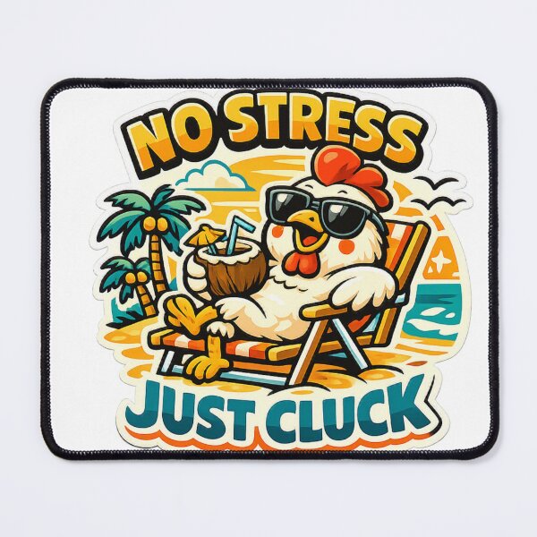 Item preview, No Stress Just Cluck Chicken designed and sold by Chill Chicken Studio.