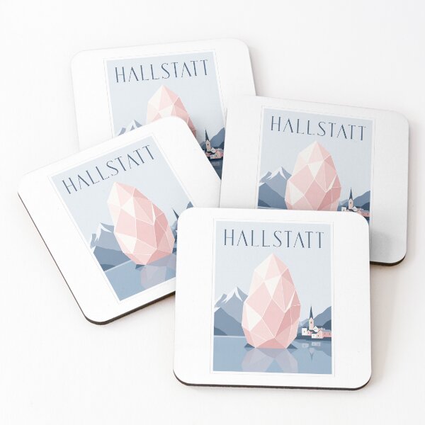Item preview, Hallstatt Austria Geometric Crystal Travel Poster designed and sold by Beyond Destinations.