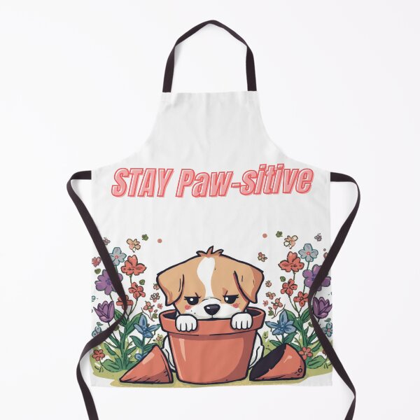 Item preview, Stay Paw-sitive | Cute Puppy in Flower Pot designed and sold by NovaInkStudio_76.