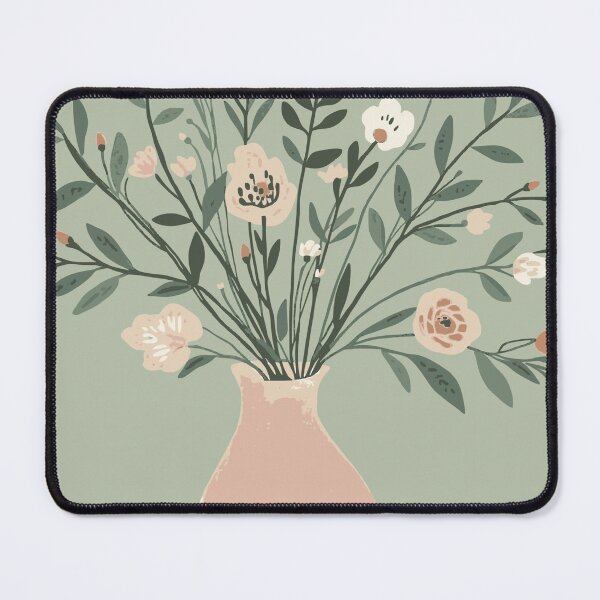 Item preview, Boho Wildflower Bouquet in Pink Vase Illustration designed and sold by Vermeli.