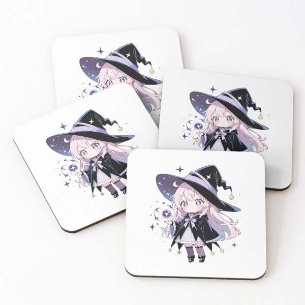 Item preview, Cute Witch Chibi Anime Girl Pastel designed and sold by MadeByVoid.