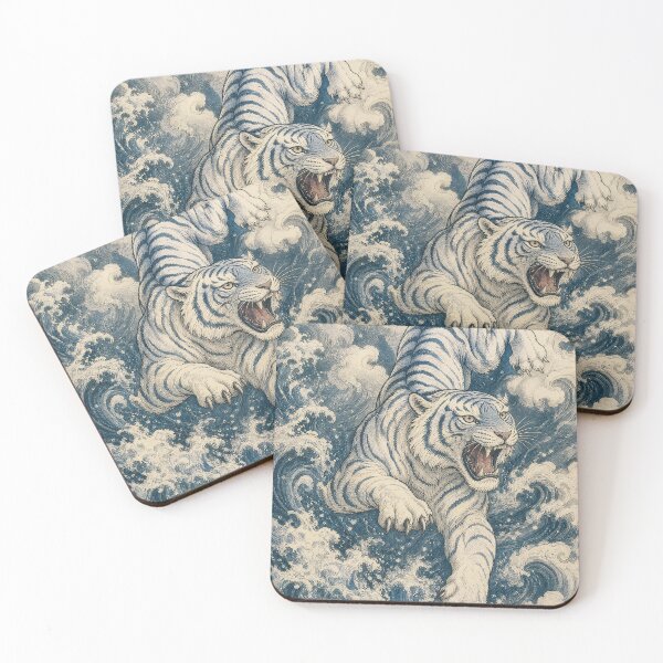 Item preview, Japanese Tiger Wave Ocean Art designed and sold by VibePrints101.