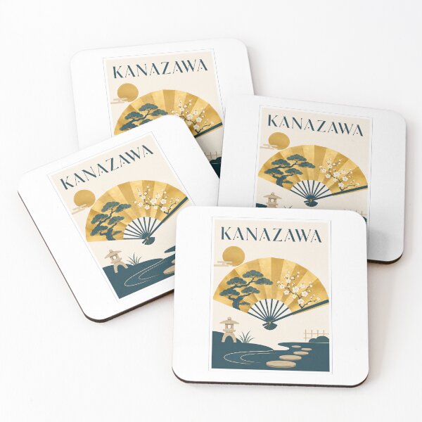 Item preview, Kanazawa Japan Golden Fan Garden Travel Poster designed and sold by Beyond Destinations.