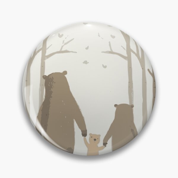 Item preview, Cozy Bear Family Walking in Forest Illustration designed and sold by Vermeli.