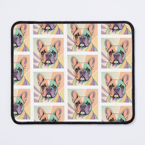 Item preview, French Bulldog Pop Art Sticker – Pastel Frenchie Portrait, Retro Cute Dog Art Print designed and sold by DonnaByPT.