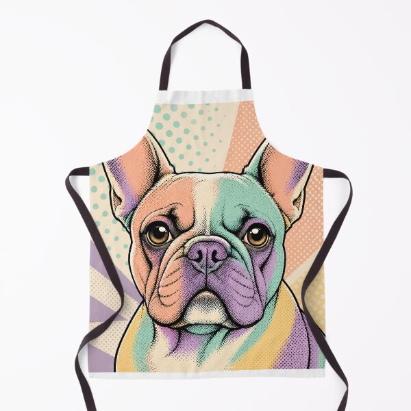 Item preview, French Bulldog Pop Art Sticker – Pastel Frenchie Portrait, Retro Cute Dog Art Print designed and sold by DonnaByPT.