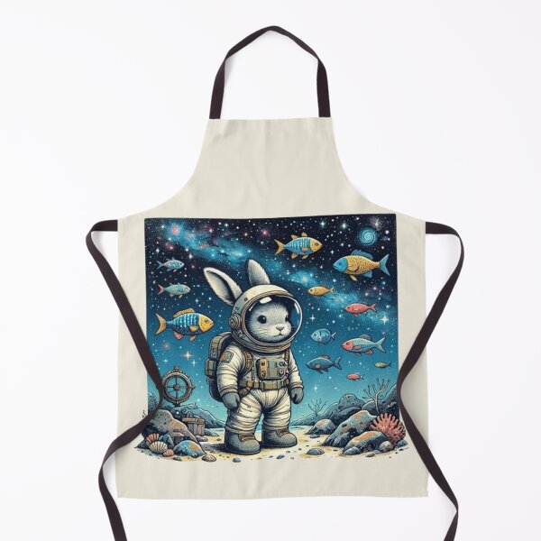 Item preview, Astronaut Rabbit in Cosmic Ocean – Whimsical Fantasy Design designed and sold by Dogandesighn.