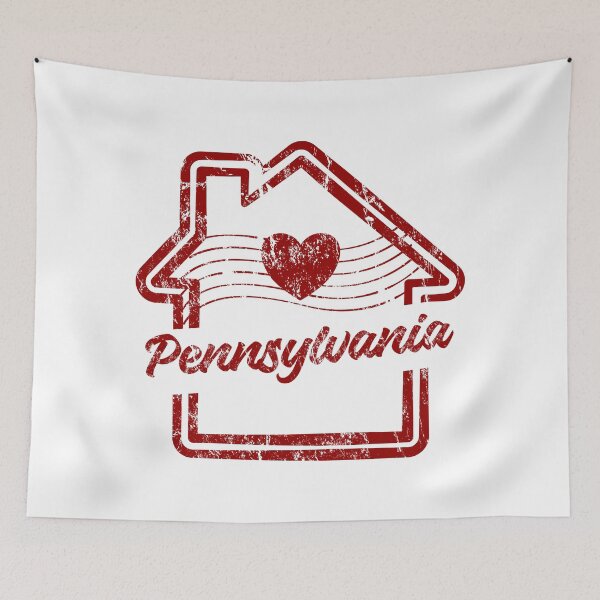 Item preview, Pennsylvania is Home - Vintage Distressed Red Stamp designed and sold by chaaval.