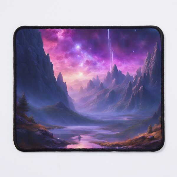 Item preview, River Runs Through Valley Under Magical Night Sky designed and sold by Fanta-sticky.