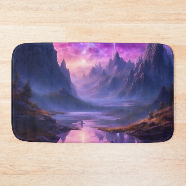 Item preview, River Runs Through Valley Under Magical Night Sky designed and sold by Fanta-sticky.