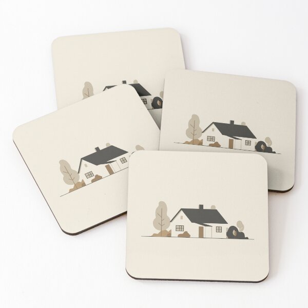 Item preview, Minimalist House in Nature Illustration designed and sold by Vermeli.