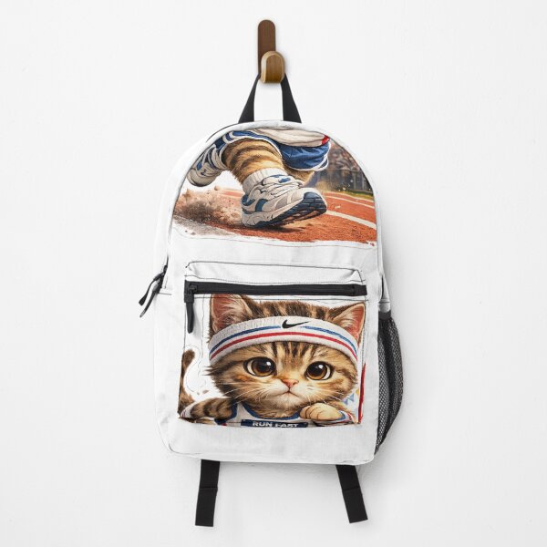 Item preview, Race Day Cat – Never Stop Running Sticker designed and sold by Genzfirevibes.