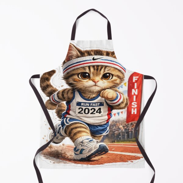 Item preview, Race Day Cat – Never Stop Running Sticker designed and sold by Genzfirevibes.