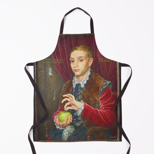 Item preview, Poster Illustration Boy With Apple Painting designed and sold by BrianCleghorn.