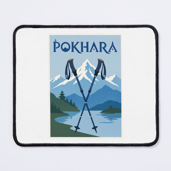 Item preview, Pokhara Nepal Himalayas Trekking Poles Poster designed and sold by Beyond Destinations.