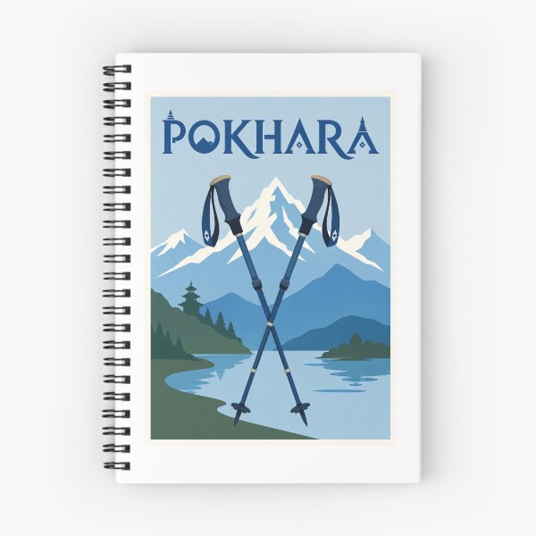Item preview, Pokhara Nepal Himalayas Trekking Poles Poster designed and sold by Beyond Destinations.