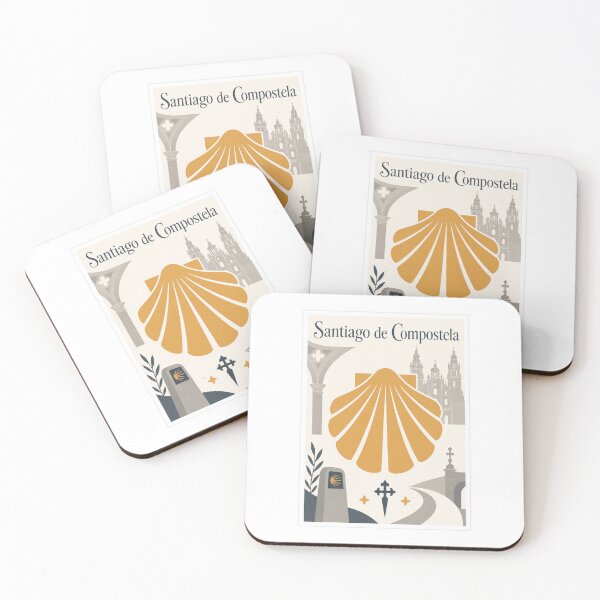 Item preview, Santiago de Compostela Camino Scallop Shell Poster designed and sold by Beyond Destinations.