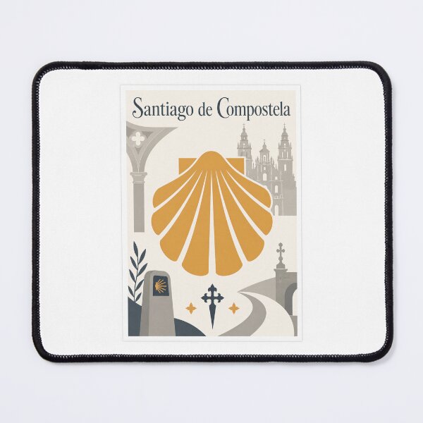 Item preview, Santiago de Compostela Camino Scallop Shell Poster designed and sold by Beyond Destinations.