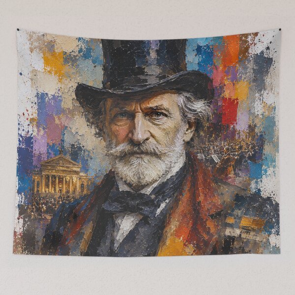 Item preview, Italian composer Giuseppe Verdi painting. designed and sold by GalleryKauffeld.