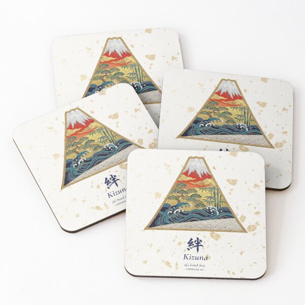 Item preview, Kizuna — Mount Fuji Art | Nature & Sea Kimono Pattern designed and sold by KimonoKotoba.