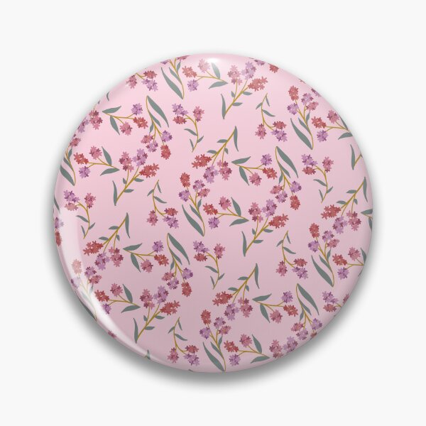 Item preview, Pastel Pink Ditsy Floral Fabric - Sweet Lilac and Red Wildflower designed and sold by LyoniHERA.