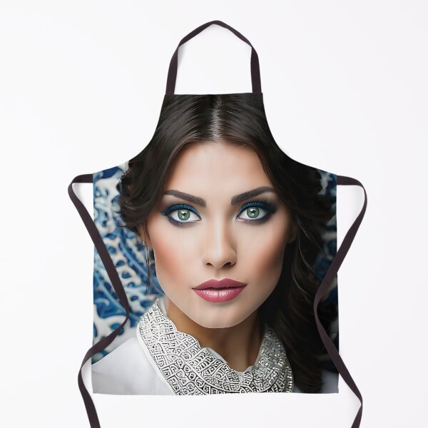 Item preview, Porcelain Beauty: Intricate Blue Ceramic Portrait designed and sold by ToxicInkArt.