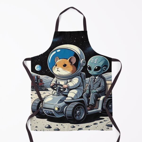 Item preview, Astronaut Hamster with Alien – Whimsical Lunar Rover Design designed and sold by Dogandesighn.