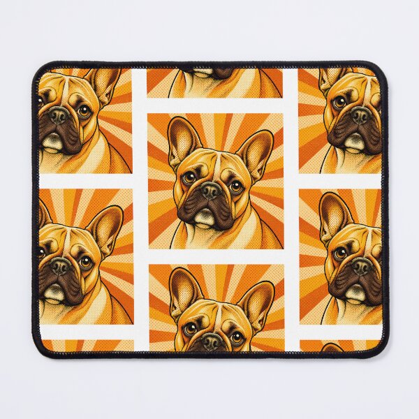 Item preview, French Bulldog Pop Art Print – Golden Sunburst Frenchie Portrait, Retro Dog Wall Art designed and sold by DonnaByPT.