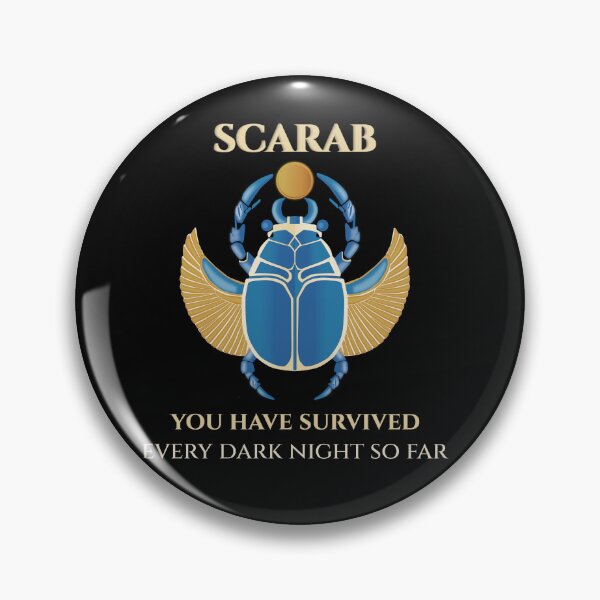 Item preview, Scarab · You Have Survived Every Dark Night · Egyptian Motivational Art · Ancient Egypt designed and sold by PharaohDArt.