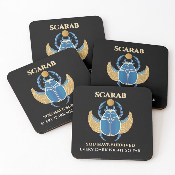Item preview, Scarab · You Have Survived Every Dark Night · Egyptian Motivational Art · Ancient Egypt designed and sold by PharaohDArt.