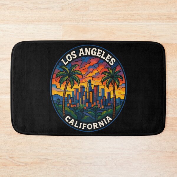 Item preview, Los Angeles California USA Stained Glass Travel designed and sold by TomFrontierArt.