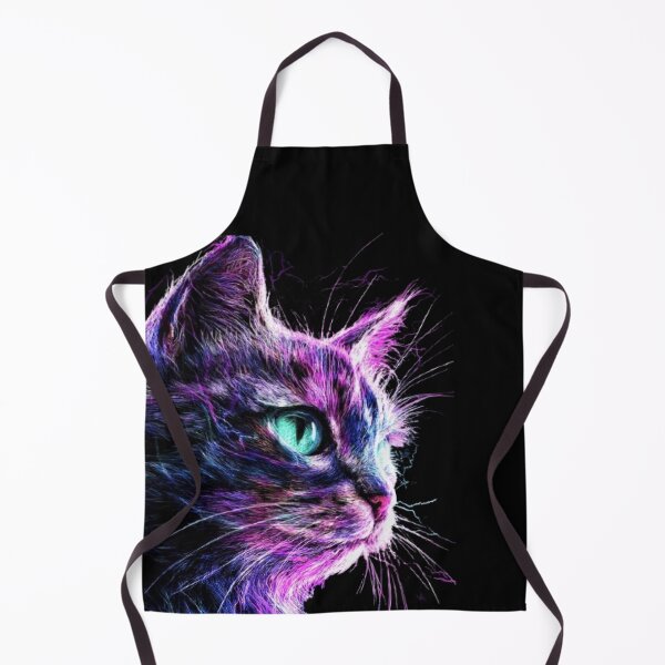 Item preview, Neon Galaxy Cat Portrait Electric Glow designed and sold by Moody Vibes Studio.