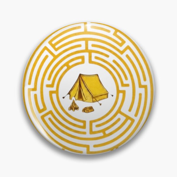 Artikelvorschau, Mountain Maze Yellow Fingerprint Camping Poster - Lose Yourself entworfen und verkauft von Gabe1983.