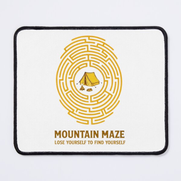 Item preview, Mountain Maze Yellow Fingerprint Camping Poster - Lose Yourself designed and sold by Gabe1983.