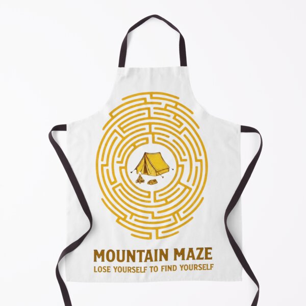 Item preview, Mountain Maze Yellow Fingerprint Camping Poster - Lose Yourself designed and sold by GabeMountainArt.