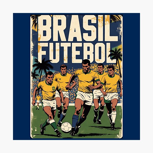 Item preview, Brasil futebol retro illustration design /Brazilian national football team  designed and sold by Nexus Space.