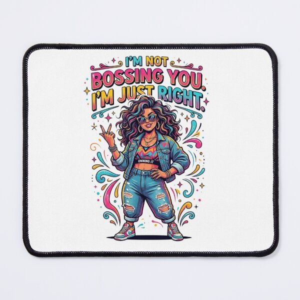 Item preview, I’m Not Bossing You, I’m Just Right – Sassy Retro Confidence Graphic T-Shirt Design | Bold Attitude PNG for Print on Demand designed and sold by Sushikidsntod.