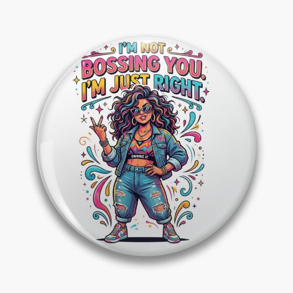 Item preview, I’m Not Bossing You, I’m Just Right – Sassy Retro Confidence Graphic T-Shirt Design | Bold Attitude PNG for Print on Demand designed and sold by Sushikidsntod.