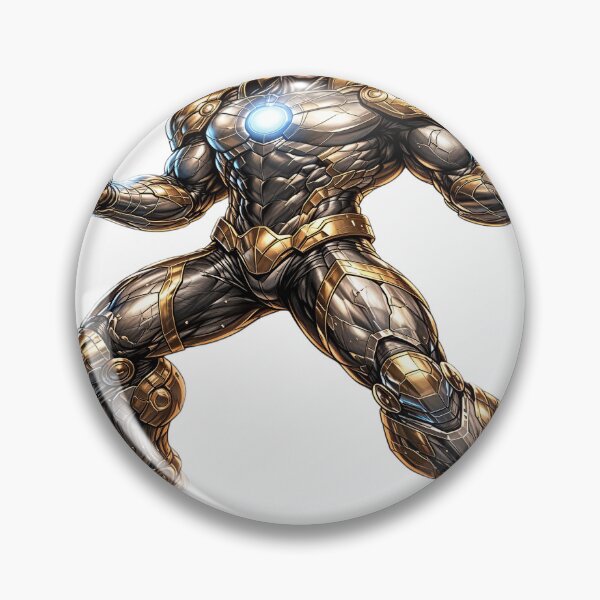 Item preview, Titanium Vanguard – Futuristic Armored Superhero Illustration designed and sold by Artisan Finds Online.