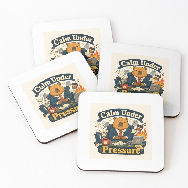 Item preview, Calm Capybara Under Office Pressure designed and sold by MohamedAbozaid1.
