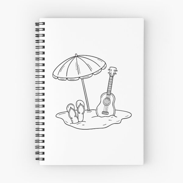 Item preview, Ukulele Beside Flip Flops Under Umbrella designed and sold by rasagamastore.