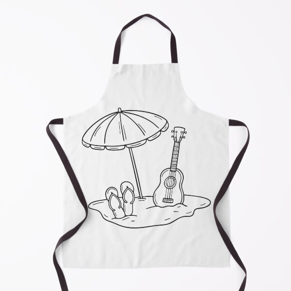 Item preview, Ukulele Beside Flip Flops Under Umbrella designed and sold by rasagamastore.