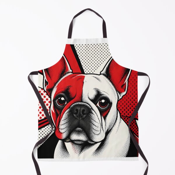 Item preview, French Bulldog Pop Art Print – Bold Red Black White Frenchie Portrait, Graphic Dog Art designed and sold by DonnaByPT.