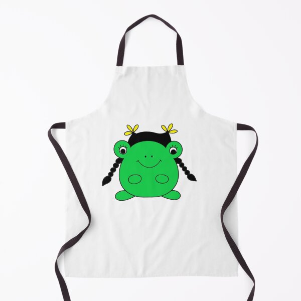 Item preview, Cute Kawaii Green Frog with Braids designed and sold by Cozyroomdairies.