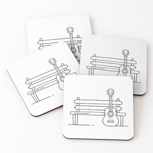 Item preview, Ukulele Resting Against Wooden Bench designed and sold by rasagamastore.