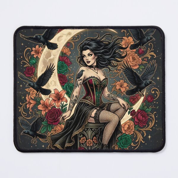 Item preview, Gothic Lady on Crescent Moon designed and sold by Jessielee72.