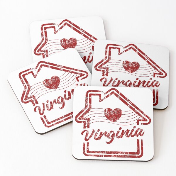 Item preview, Virginia is Home - Vintage Distressed Red Stamp designed and sold by chaaval.
