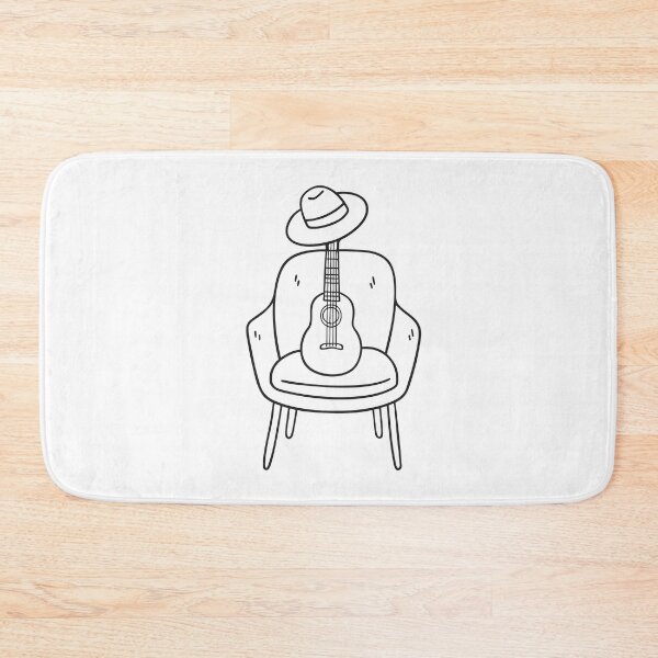 Item preview, Ukulele on Chair with Straw Hat designed and sold by rasagamastore.
