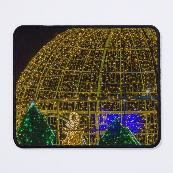 Item preview, Giant Christmas Ornament Light Installation With Illuminated Trees And Festive Holiday Decorations At Night designed and sold by Nmallia.